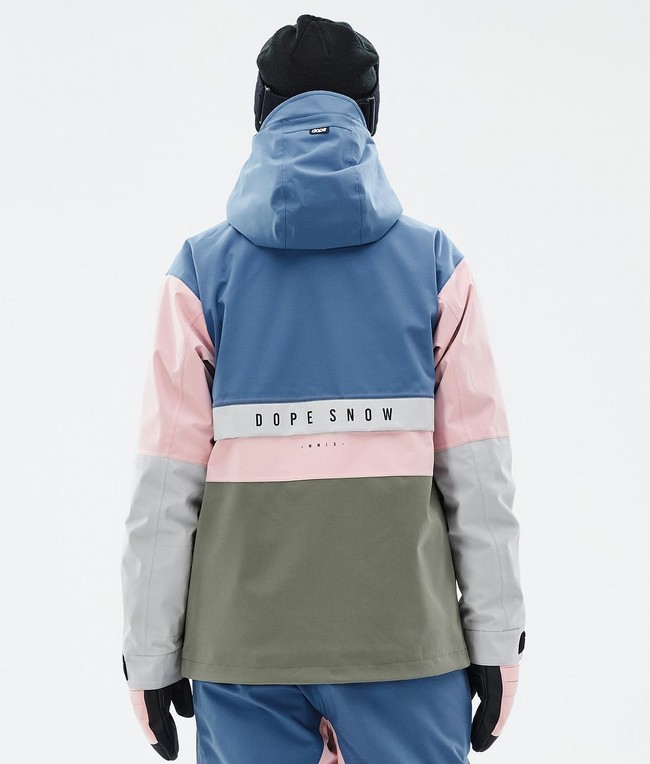 Women Dope Legacy Track W Ski Jackets Blue / Grey / Light Grey / Pink | VXWSLNA-93