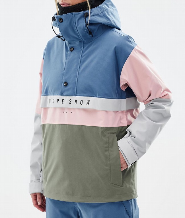 Women Dope Legacy Track W Ski Jackets Blue / Grey / Light Grey / Pink | VXWSLNA-93