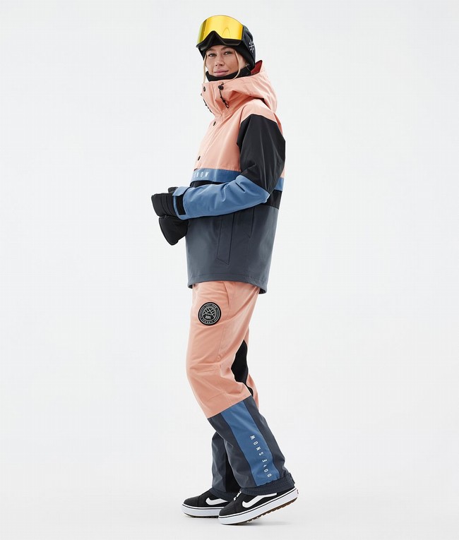 Women Dope Legacy Track W Snowboard Jackets Coral / Blue / Grey / Black / Blue | UJNZPHM-75