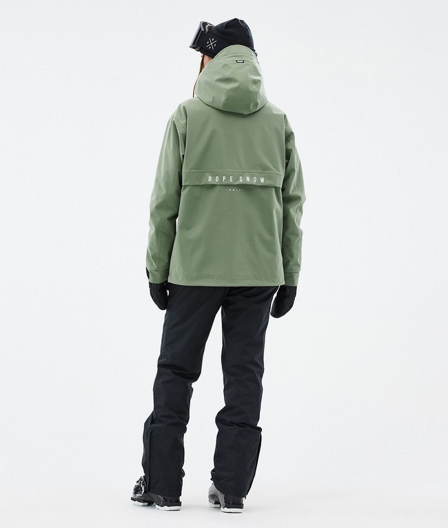 Women Dope Legacy W Ski Jackets Green | LKVSGZM-42