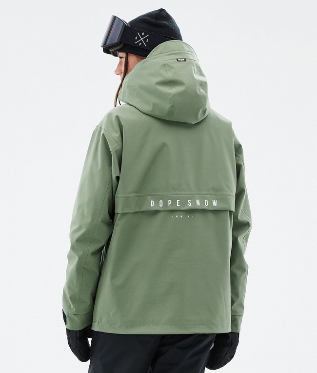 Women Dope Legacy W Ski Jackets Green | LKVSGZM-42