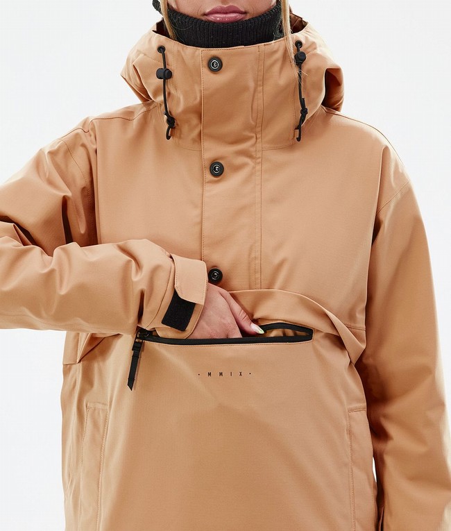 Women Dope Legacy W Ski Jackets Khaki / Yellow | OFXREQG-05