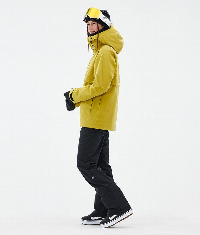 Women Dope Legacy W Snowboard Jackets Yellow | PDACSIQ-61