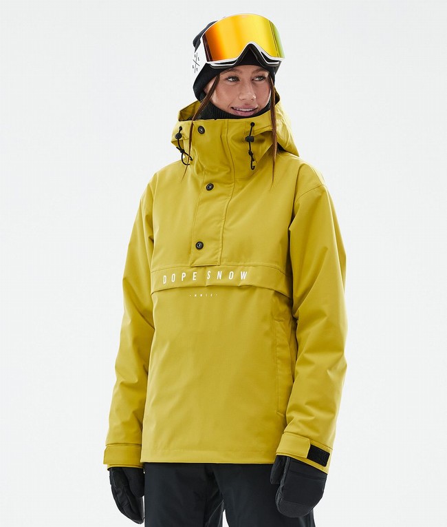 Women Dope Legacy W Snowboard Jackets Yellow | PDACSIQ-61