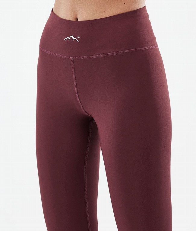 Women Dope Lofty Leggings Burgundy | RBHVFUP-06