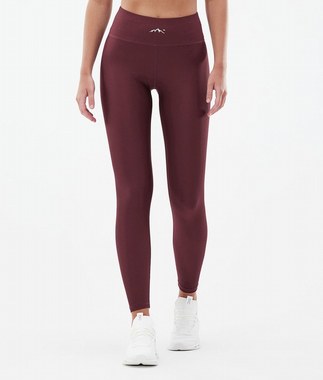 Women Dope Lofty Leggings Burgundy | RBHVFUP-06