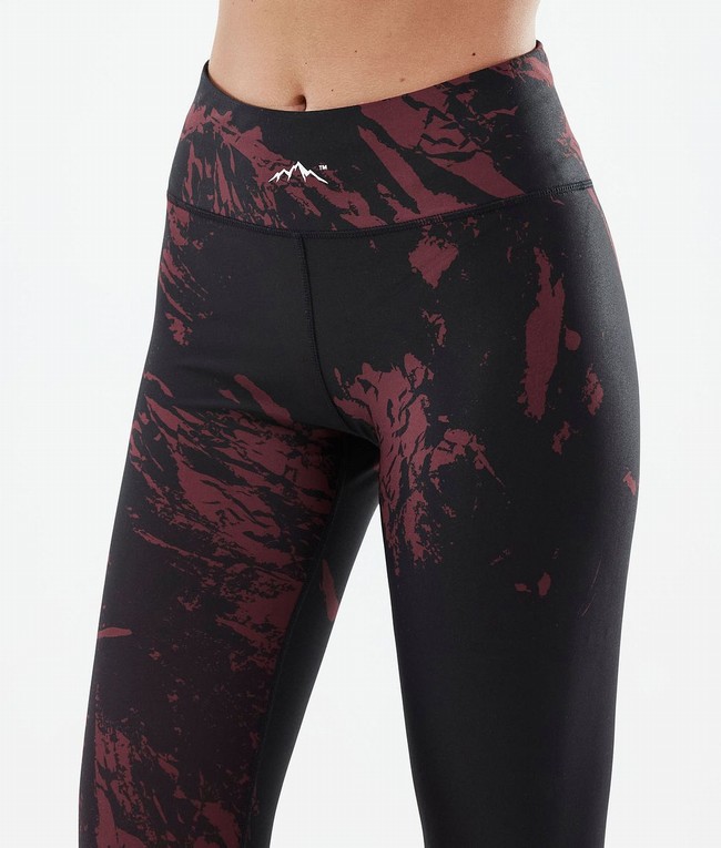 Women Dope Lofty Leggings Burgundy | UEXCMGQ-83