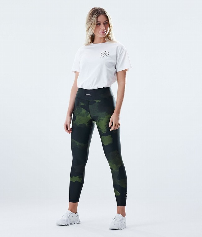 Women Dope Lofty Leggings Green / Camo | NOCAEYG-05