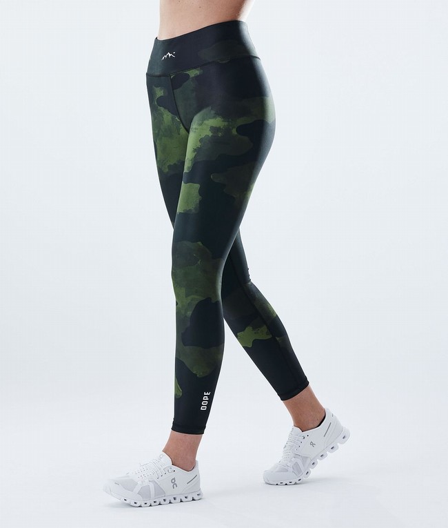 Women Dope Lofty Leggings Green / Camo | NOCAEYG-05