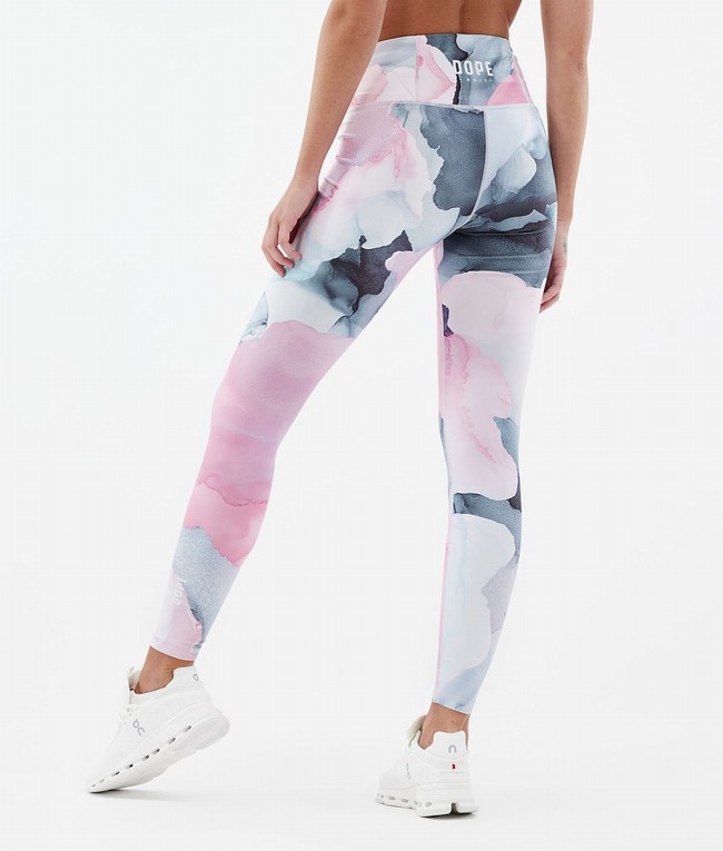 Women Dope Lofty Leggings Pink / Grey / White | AHKCMYI-92