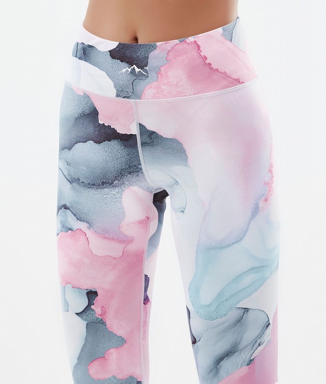 Women Dope Lofty Leggings Pink / Grey / White | AHKCMYI-92