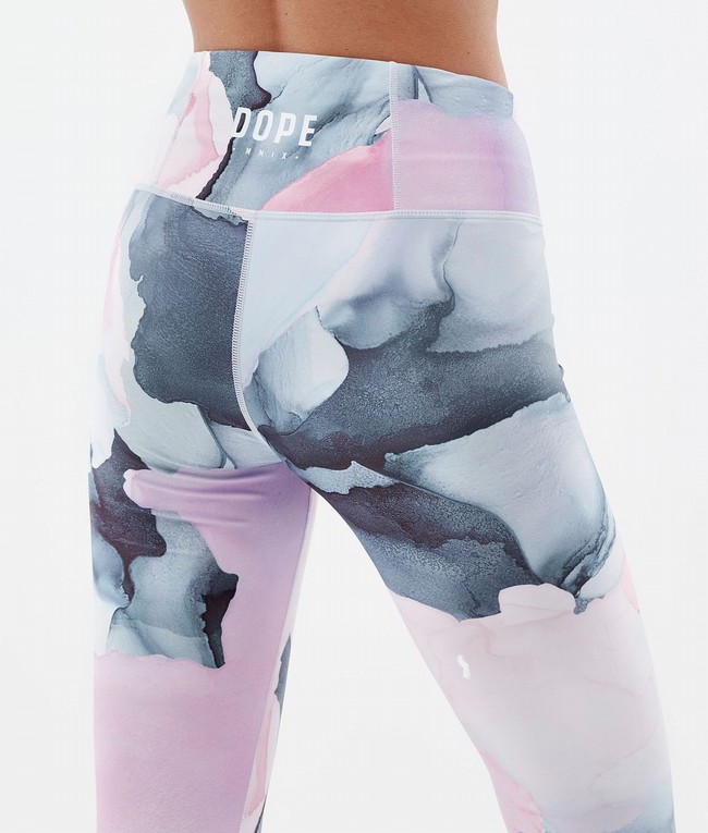 Women Dope Lofty Leggings Pink / Grey / White | AHKCMYI-92