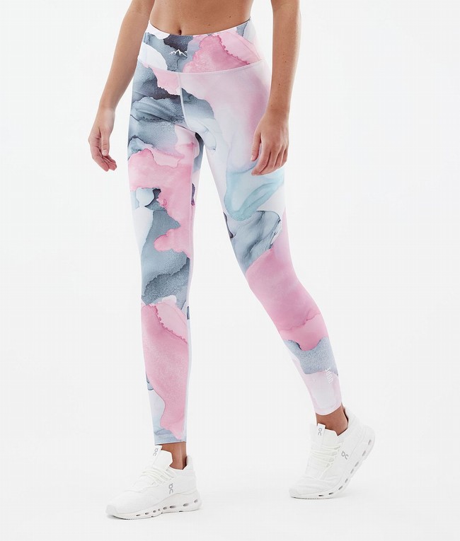 Women Dope Lofty Leggings Pink / Grey / White | AHKCMYI-92