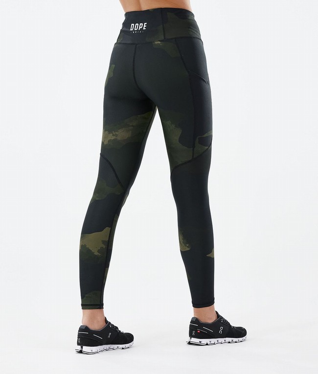 Women Dope Lofty Tech 2022 Leggings Green / Camo | LZUVBTJ-74