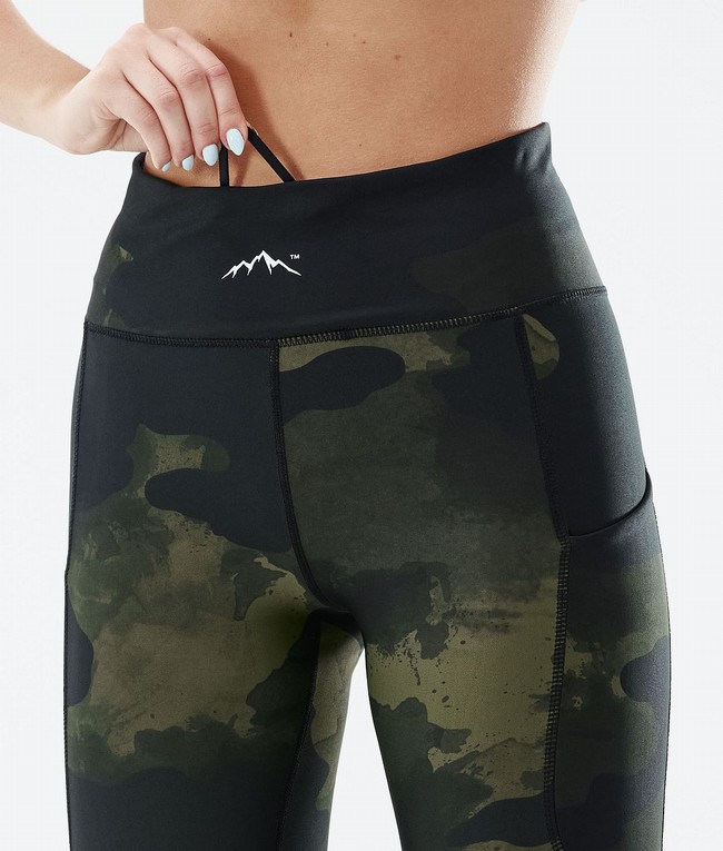 Women Dope Lofty Tech 2022 Leggings Green / Camo | LZUVBTJ-74