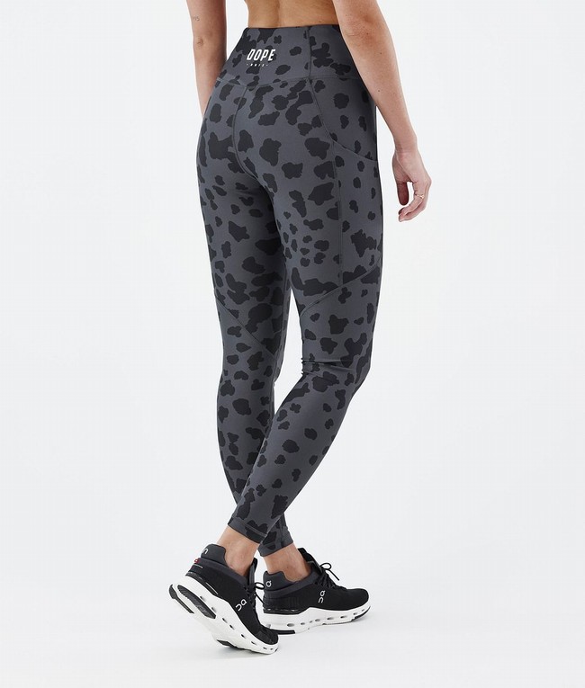 Women Dope Lofty Tech Leggings Black / Grey | XNUKEOA-25