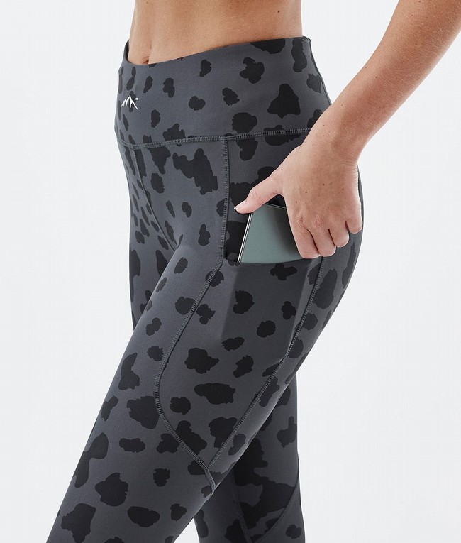 Women Dope Lofty Tech Leggings Black / Grey | XNUKEOA-25