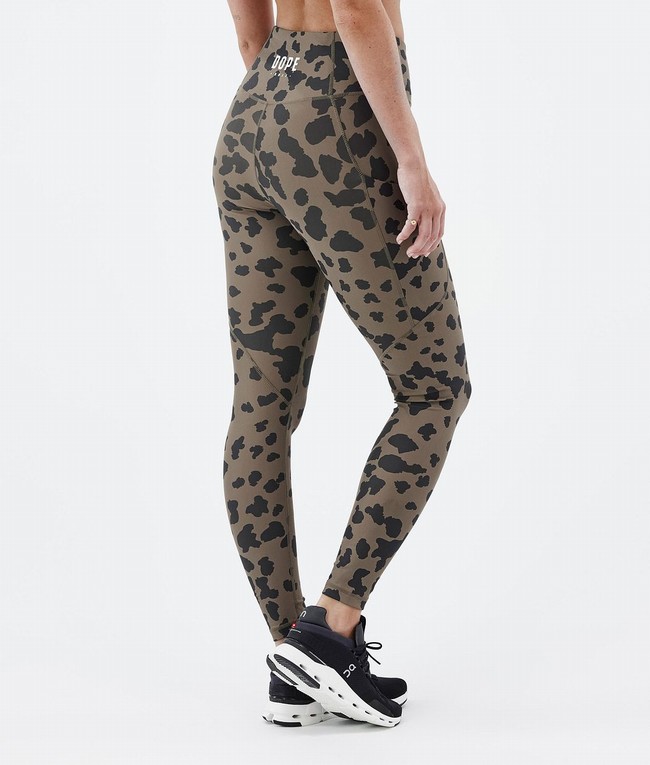 Women Dope Lofty Tech Leggings Black / Grey | IDRCNFE-59