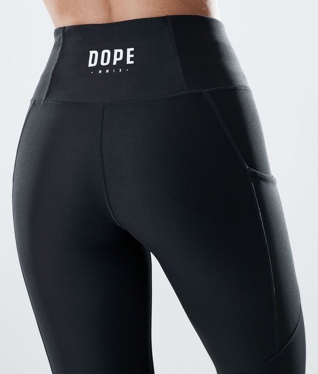 Women Dope Lofty Tech Leggings Black | LBIVYHK-97