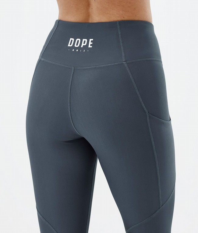 Women Dope Lofty Tech Leggings Blue | USMKGBZ-85