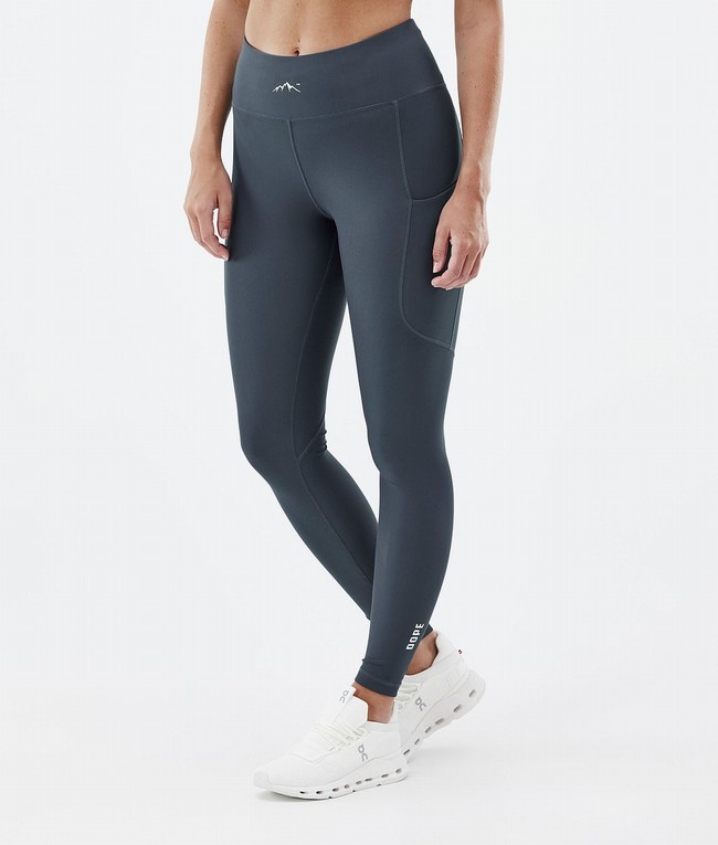 Women Dope Lofty Tech Leggings Blue | USMKGBZ-85