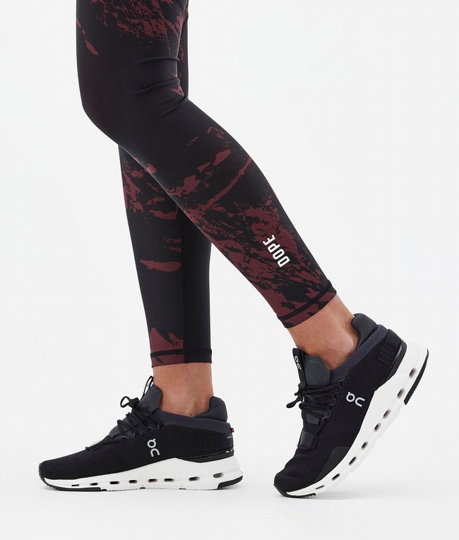 Women Dope Lofty Tech Leggings Burgundy | EJUHKYC-36