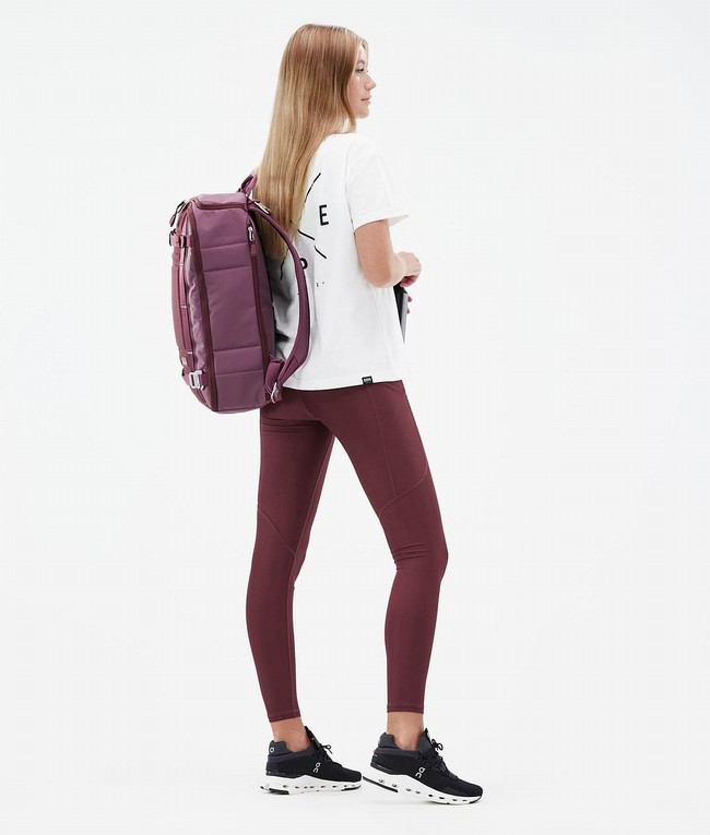 Women Dope Lofty Tech Leggings Burgundy | FRDLJMU-24