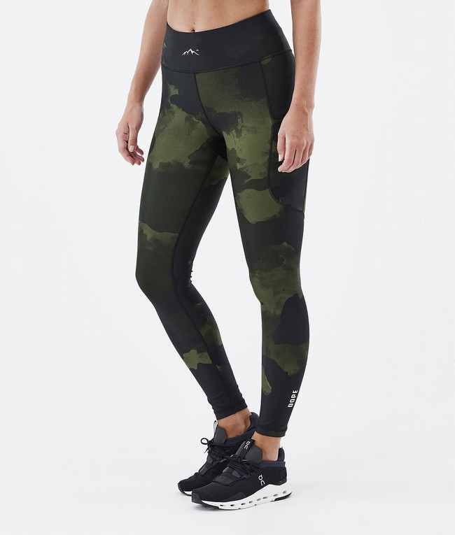 Women Dope Lofty Tech Leggings Green / Camo | YBNVLDH-51