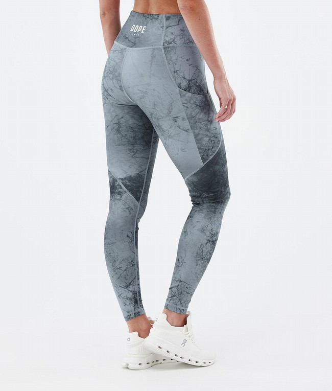 Women Dope Lofty Tech Leggings Grey | SNMJTLK-95