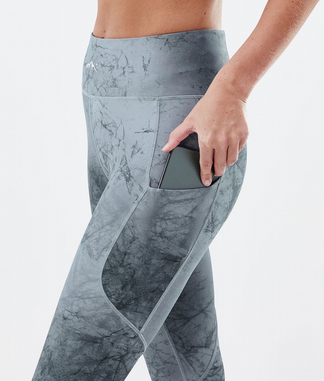 Women Dope Lofty Tech Leggings Grey | SNMJTLK-95