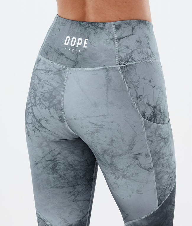 Women Dope Lofty Tech Leggings Grey | SNMJTLK-95