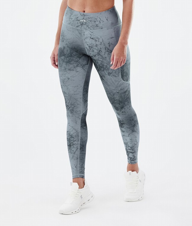 Women Dope Lofty Tech Leggings Grey | SNMJTLK-95