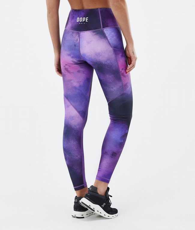 Women Dope Lofty Tech Leggings Purple | GUBHTLY-63