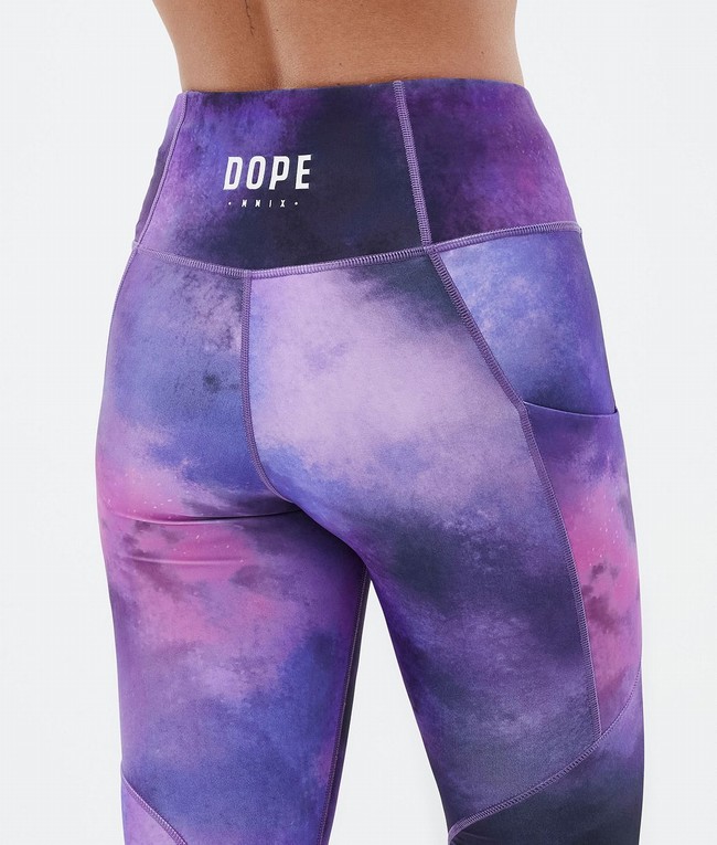 Women Dope Lofty Tech Leggings Purple | GUBHTLY-63