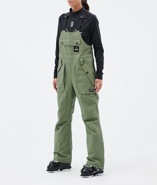 Women Dope Notorious B.I.B W Ski Pants Green | EZTQCWB-89