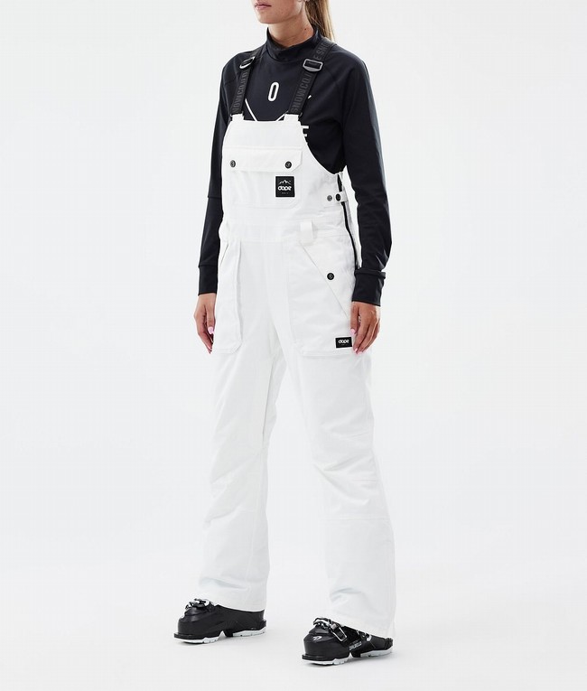 Women Dope Notorious B.I.B W Ski Pants White | FRUXCQO-96