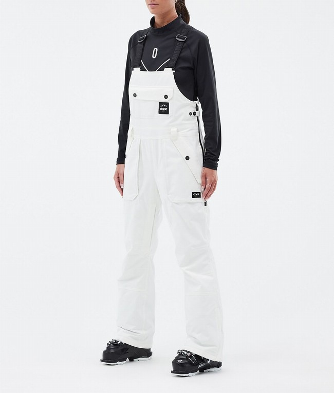 Women Dope Notorious B.I.B W Ski Pants White | BIVJHWK-19