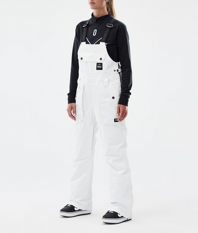 Women Dope Notorious B.I.B W Snowboard Pants White | NIEXVOL-64