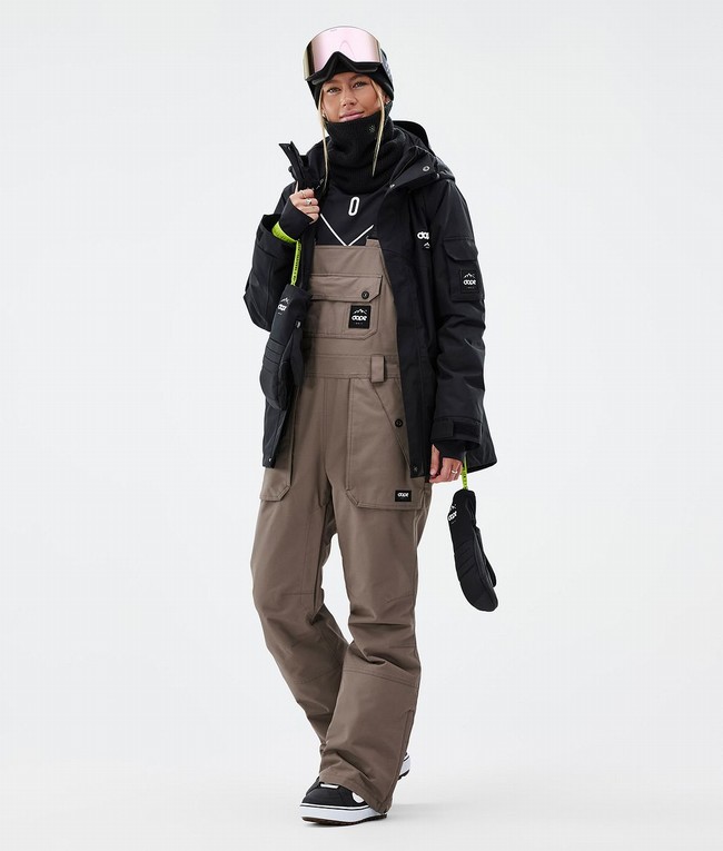 Women Dope Notorious B.I.B W Snowboard Pants Grey | WNBLMDY-90