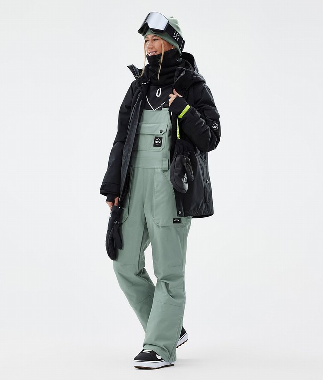 Women Dope Notorious B.I.B W Snowboard Pants Green | OYXQRFD-58