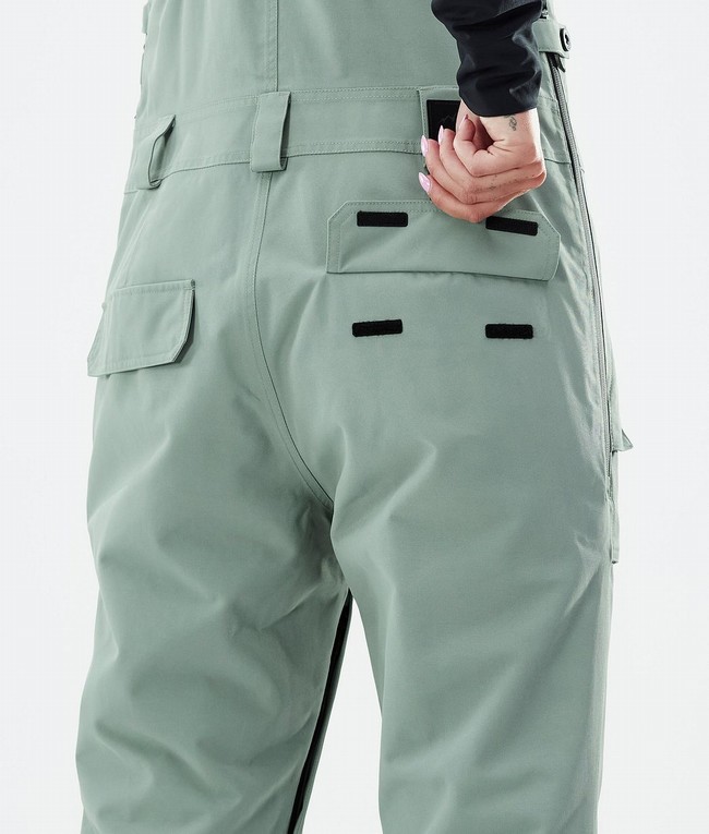 Women Dope Notorious B.I.B W Snowboard Pants Green | OYXQRFD-58