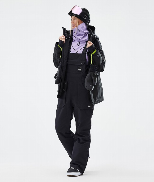 Women Dope Notorious B.I.B W Snowboard Pants Black | COHESNL-61