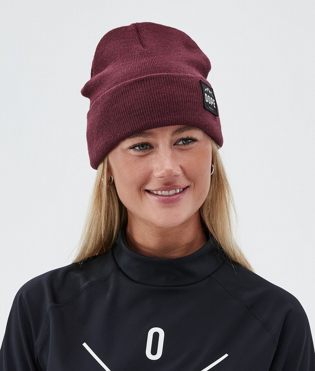 Women Dope Paradise 2022 Beanie Burgundy | BPCEGWQ-32