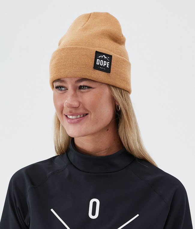 Women Dope Paradise 2022 Beanie Khaki / Yellow | UMBKDTJ-83