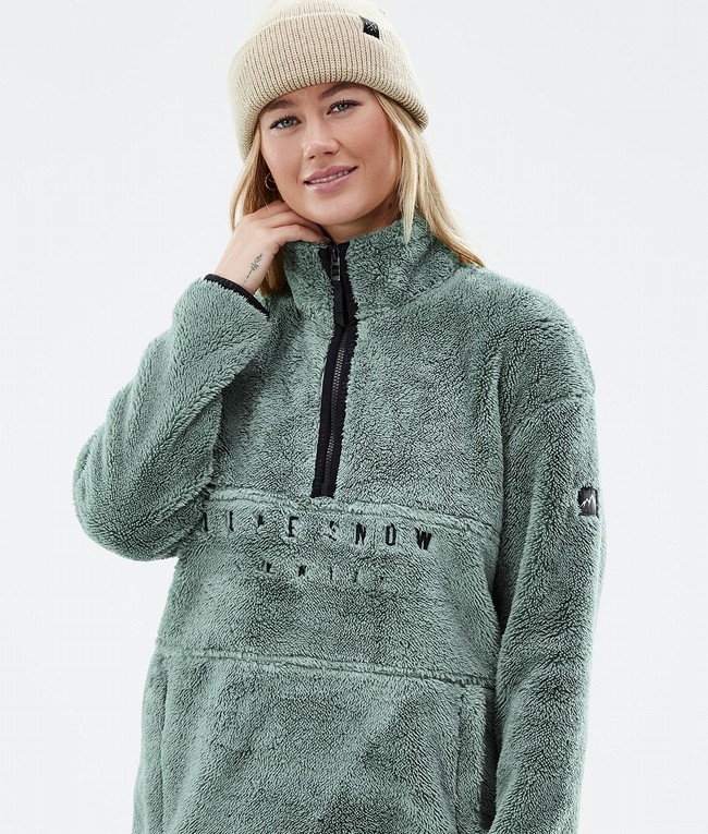 Women Dope Pile W 2022 Fleece Green | HOBCLJW-94