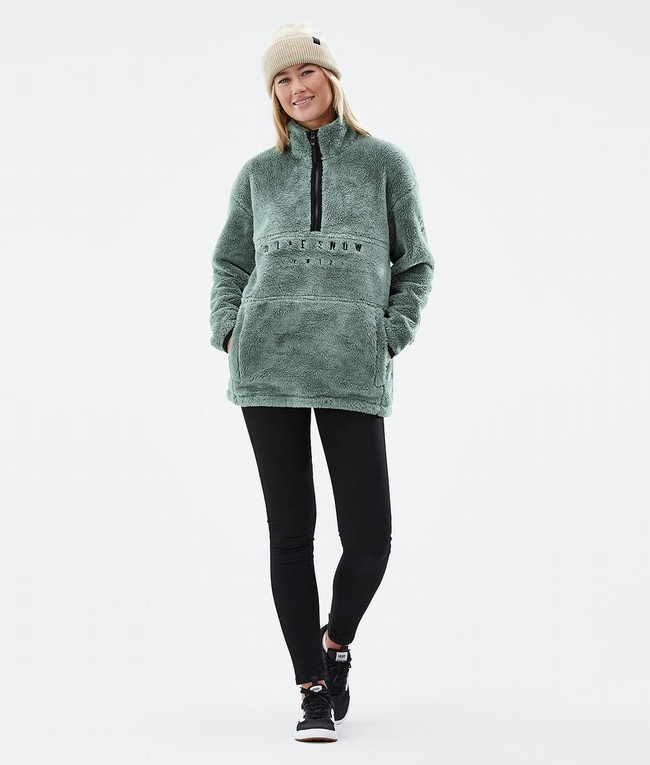 Women Dope Pile W 2022 Fleece Green | HOBCLJW-94