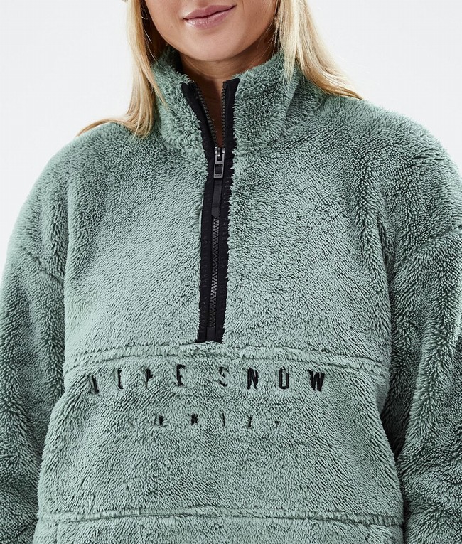 Women Dope Pile W 2022 Fleece Green | HOBCLJW-94