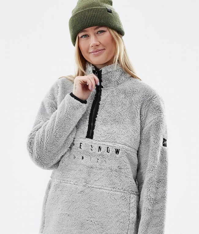 Women Dope Pile W 2022 Fleece Light Grey | QMVOIRT-95