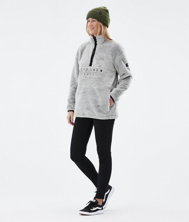 Women Dope Pile W 2022 Fleece Light Grey | QMVOIRT-95