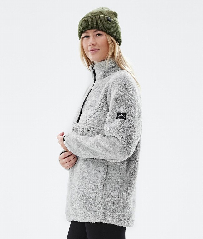 Women Dope Pile W 2022 Fleece Light Grey | QMVOIRT-95